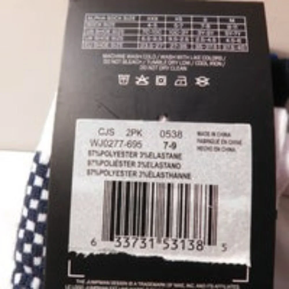 Nike Air Jordan Girl's Socks 2 Pairs Size 3Y-5Y NEW - Picture 4 of 5